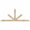 Ekena Millwork Saratoga Rough Sawn Timber Gable Bracket, Douglas Fir, 84"W x 35"H x 4"D x 4"F, 10/12 Pitch GBW084X35X0404SAR00RDF - alternate 1